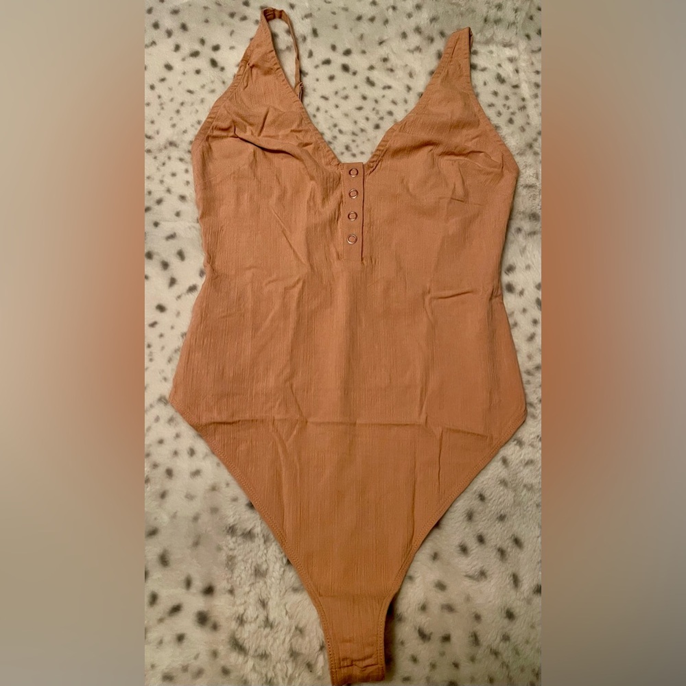 Free People Intimately Rose Larissa Snap Button Bodysuit